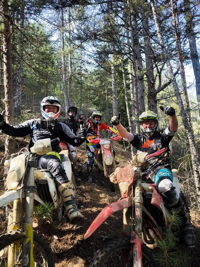 Crossing a mountain river on a Bansko adventure